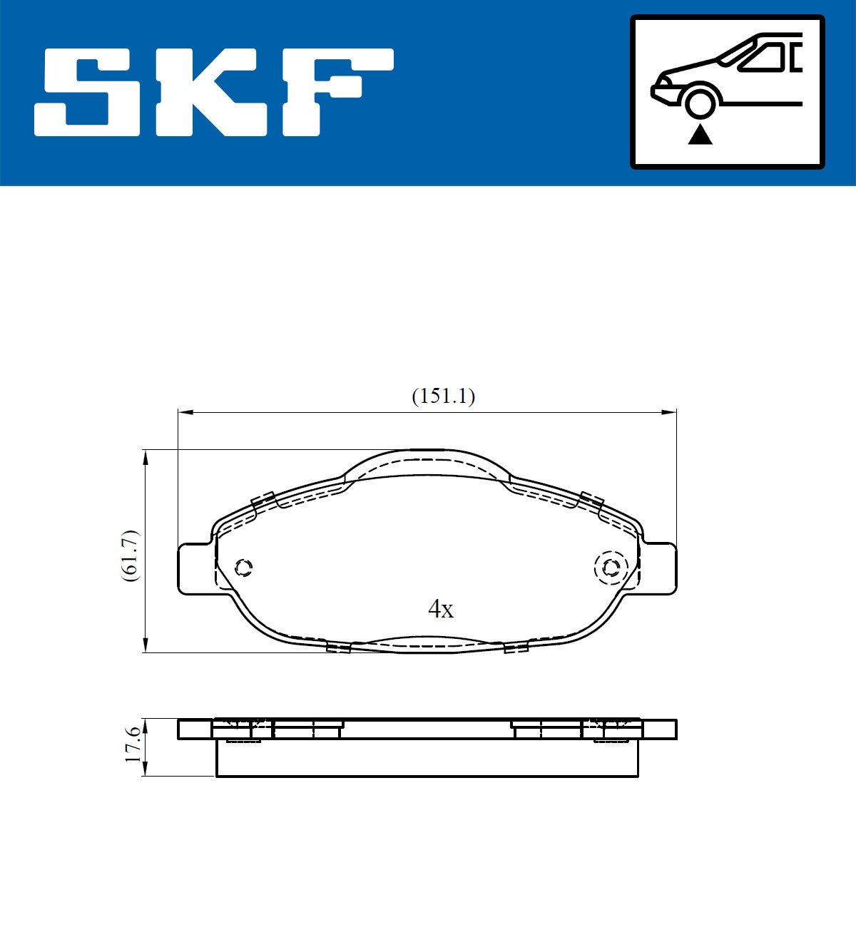 Placute frana SKF VKBP80038
